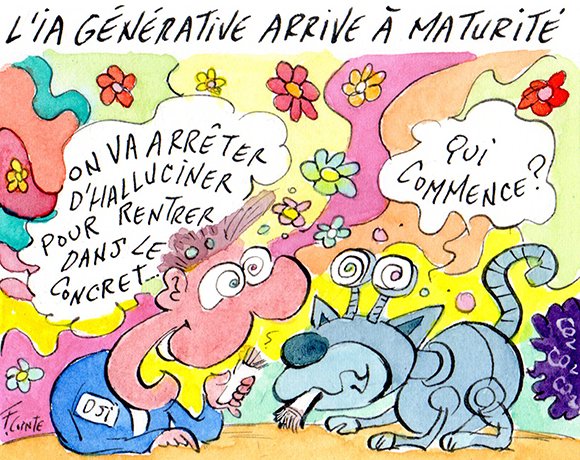 Dessin: Les illusions sur l’IA générative s’estompent.